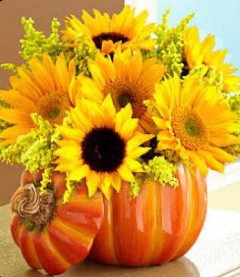 Pumpkin sunflowers bouquet