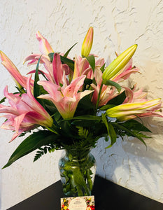 Lovely Pink Lilies