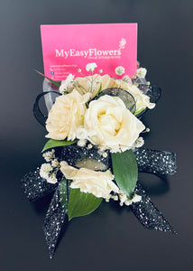 Black and White corsage