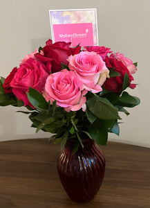 12 Valentine's Day mix roses