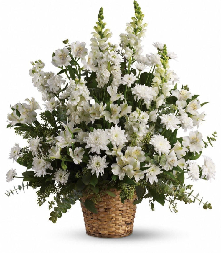 Heavenly white in basket
