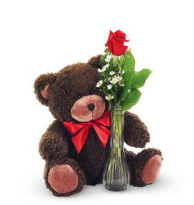 Rose and Teddy bear