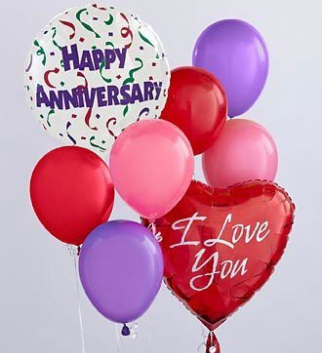 Happy Anniversary balloons bqt