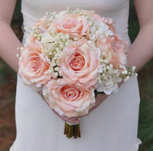 Load image into Gallery viewer, Blush/peach wedding bouquet
