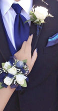Load image into Gallery viewer, Corsage and boutonnière royal blue
